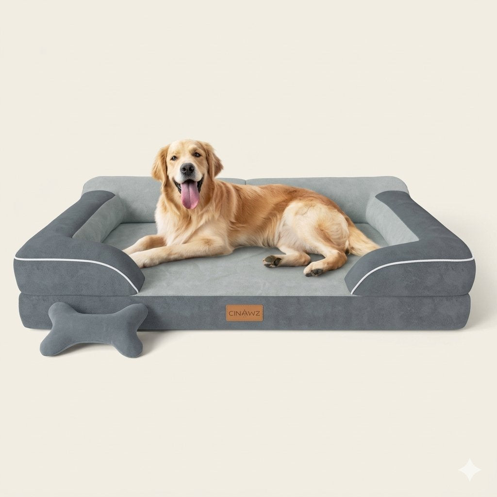 Cama Ortopédica XL con Memory Foam de Gel Refrescante para Perros Grandes