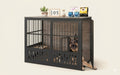 Jaula Madera Perros Grandes Comederos 120x72x95 cm